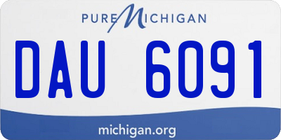 MI license plate DAU6091