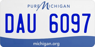 MI license plate DAU6097