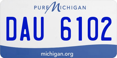 MI license plate DAU6102
