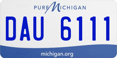 MI license plate DAU6111