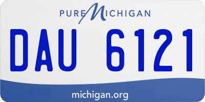 MI license plate DAU6121