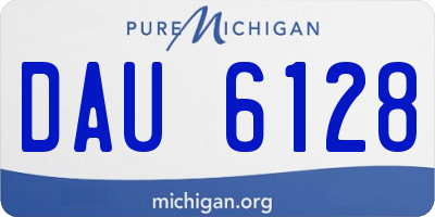 MI license plate DAU6128