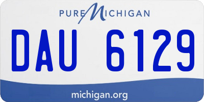 MI license plate DAU6129