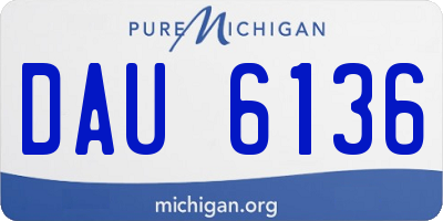 MI license plate DAU6136