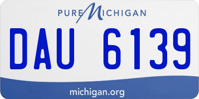 MI license plate DAU6139