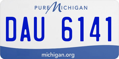 MI license plate DAU6141