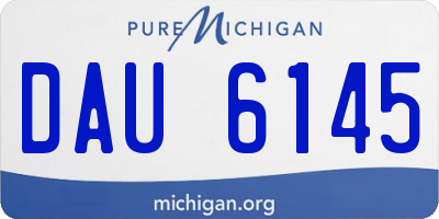 MI license plate DAU6145
