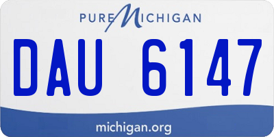 MI license plate DAU6147