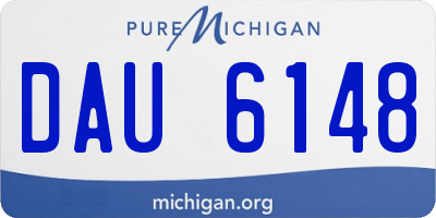 MI license plate DAU6148