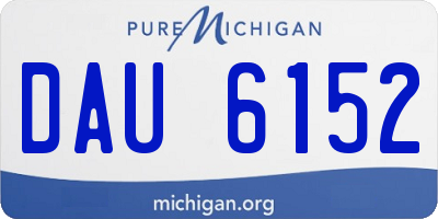 MI license plate DAU6152