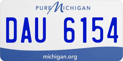 MI license plate DAU6154