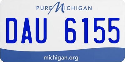 MI license plate DAU6155
