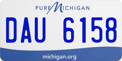 MI license plate DAU6158