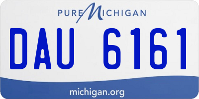 MI license plate DAU6161
