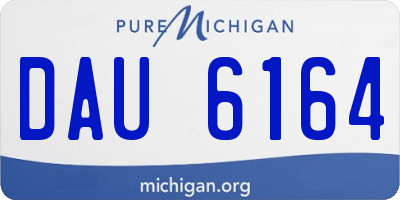 MI license plate DAU6164