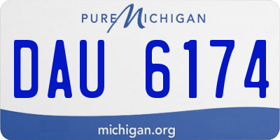 MI license plate DAU6174