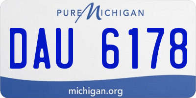 MI license plate DAU6178