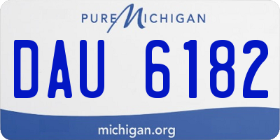 MI license plate DAU6182