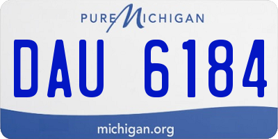 MI license plate DAU6184