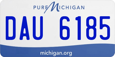 MI license plate DAU6185