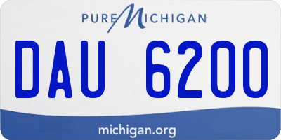 MI license plate DAU6200