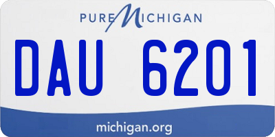 MI license plate DAU6201