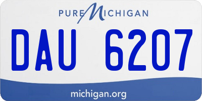 MI license plate DAU6207