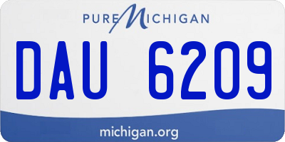 MI license plate DAU6209