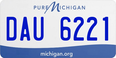 MI license plate DAU6221