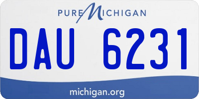 MI license plate DAU6231