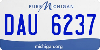 MI license plate DAU6237