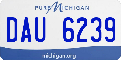 MI license plate DAU6239