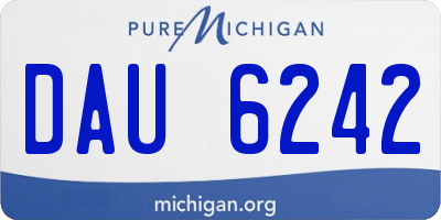 MI license plate DAU6242