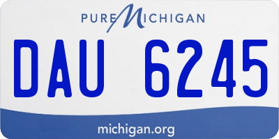 MI license plate DAU6245