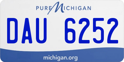 MI license plate DAU6252