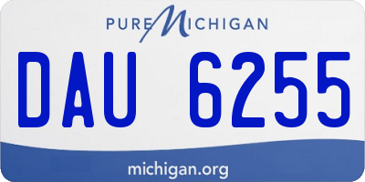 MI license plate DAU6255