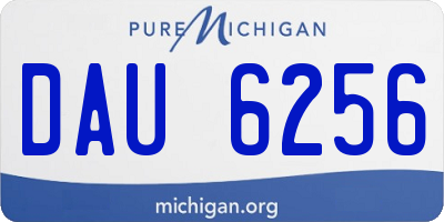 MI license plate DAU6256
