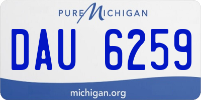 MI license plate DAU6259