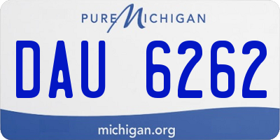 MI license plate DAU6262