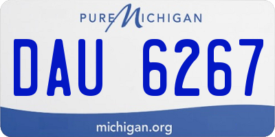 MI license plate DAU6267