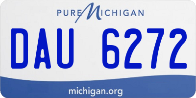 MI license plate DAU6272
