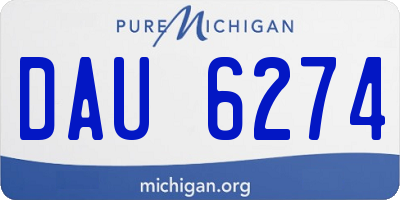 MI license plate DAU6274