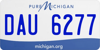 MI license plate DAU6277