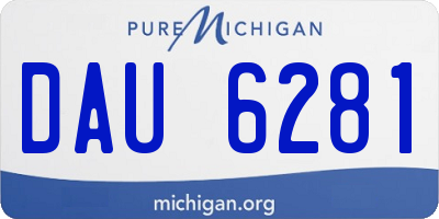 MI license plate DAU6281