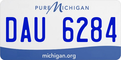 MI license plate DAU6284
