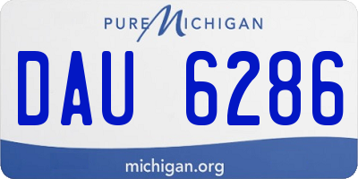 MI license plate DAU6286