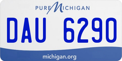 MI license plate DAU6290