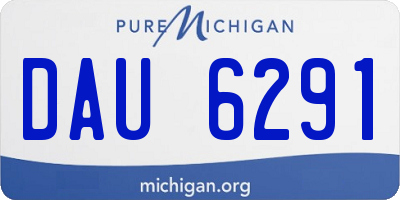 MI license plate DAU6291