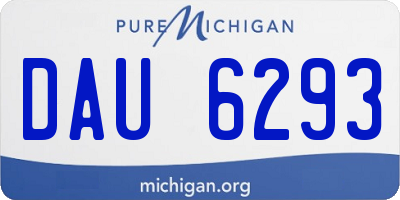 MI license plate DAU6293