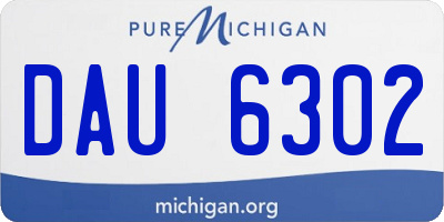 MI license plate DAU6302